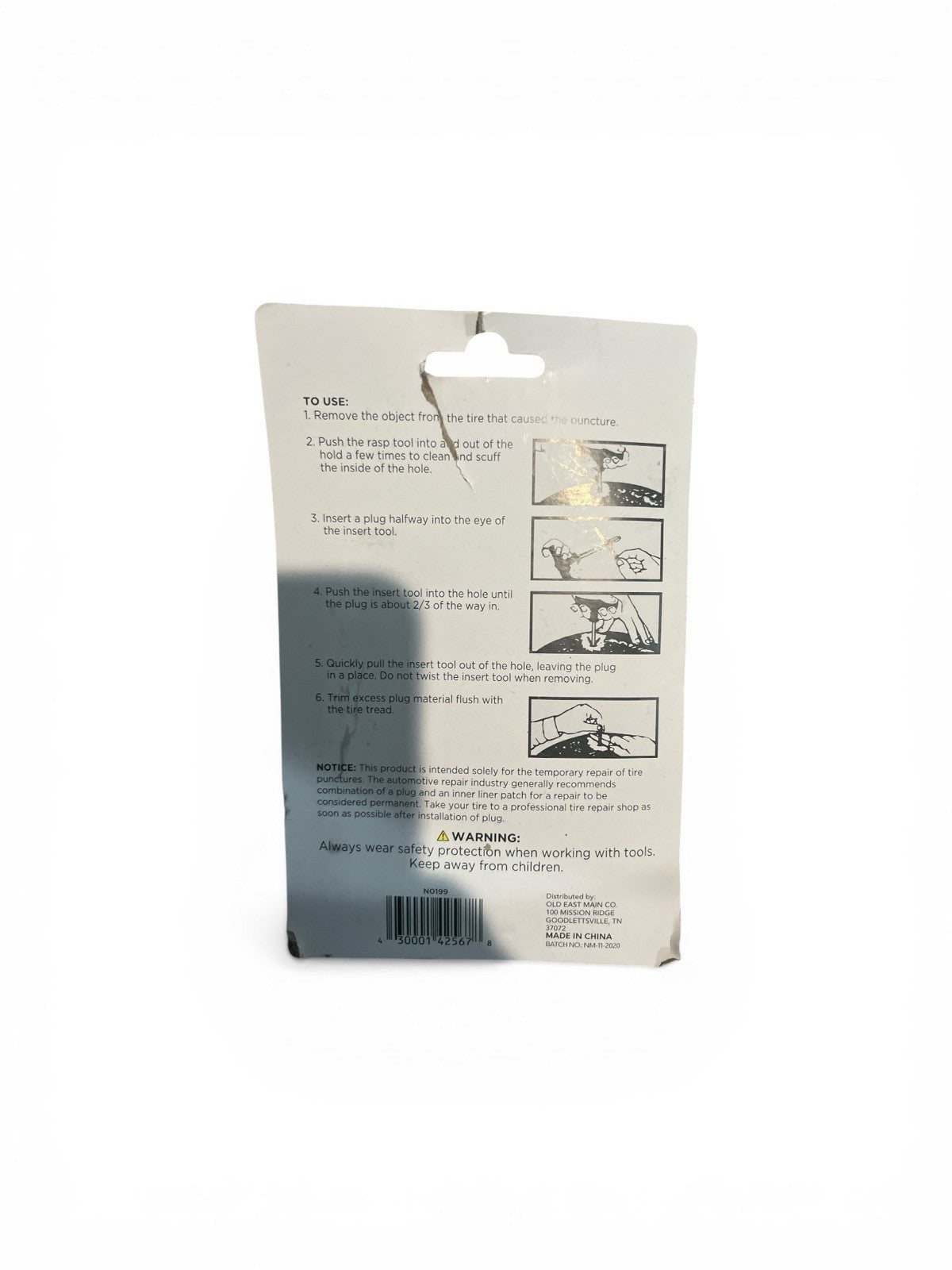 Flat Tire Repair Plug Refills - 2 Pack 4in Brown Strings