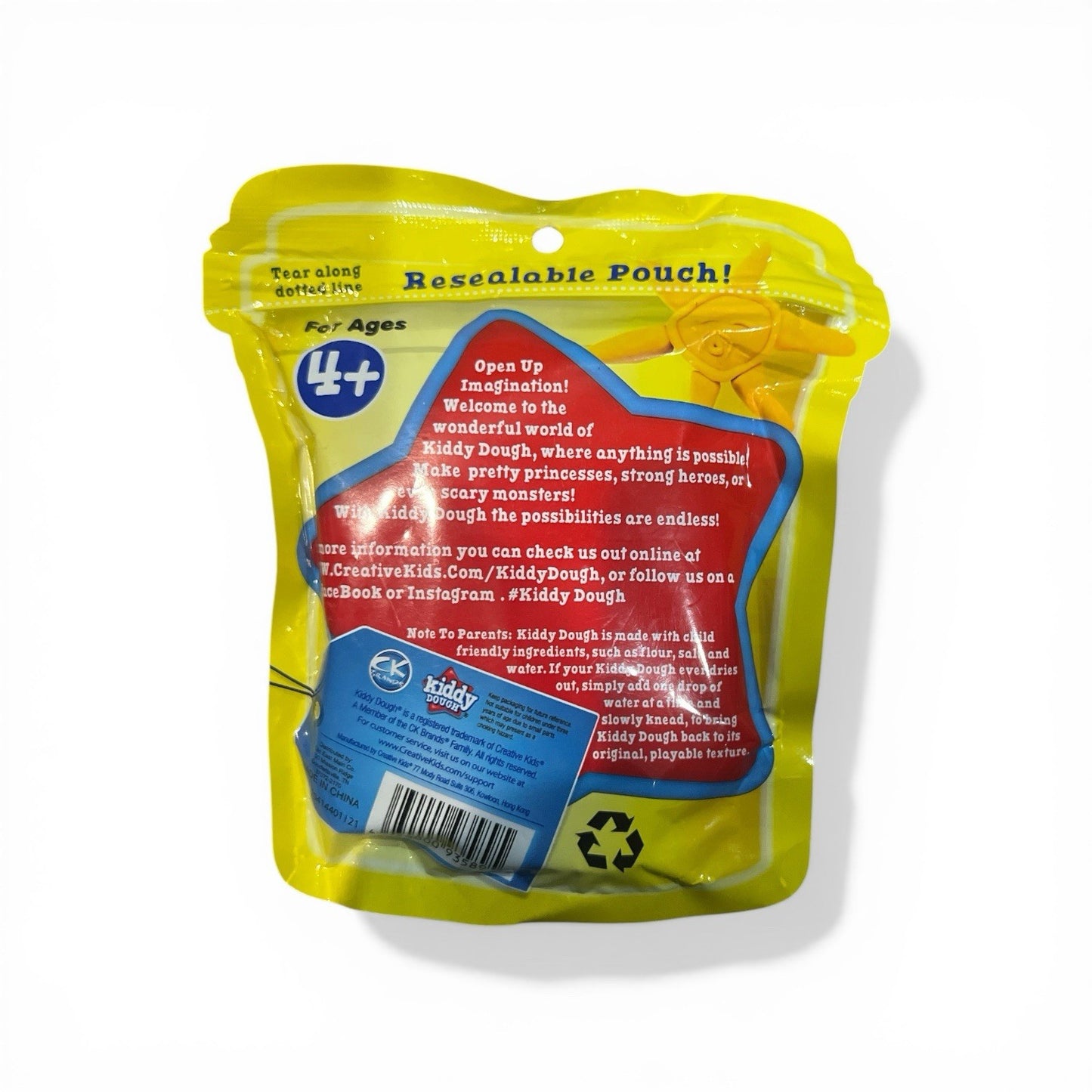Modeling Dough 2 Pack Yellow 8oz Play Pouch, Kiddy Dough