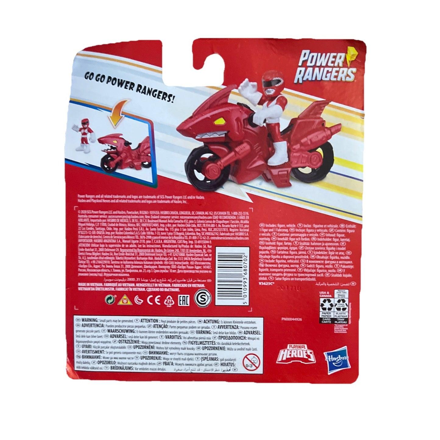 Power Rangers Red Ranger with Shark Cycle 5-Inch Figure