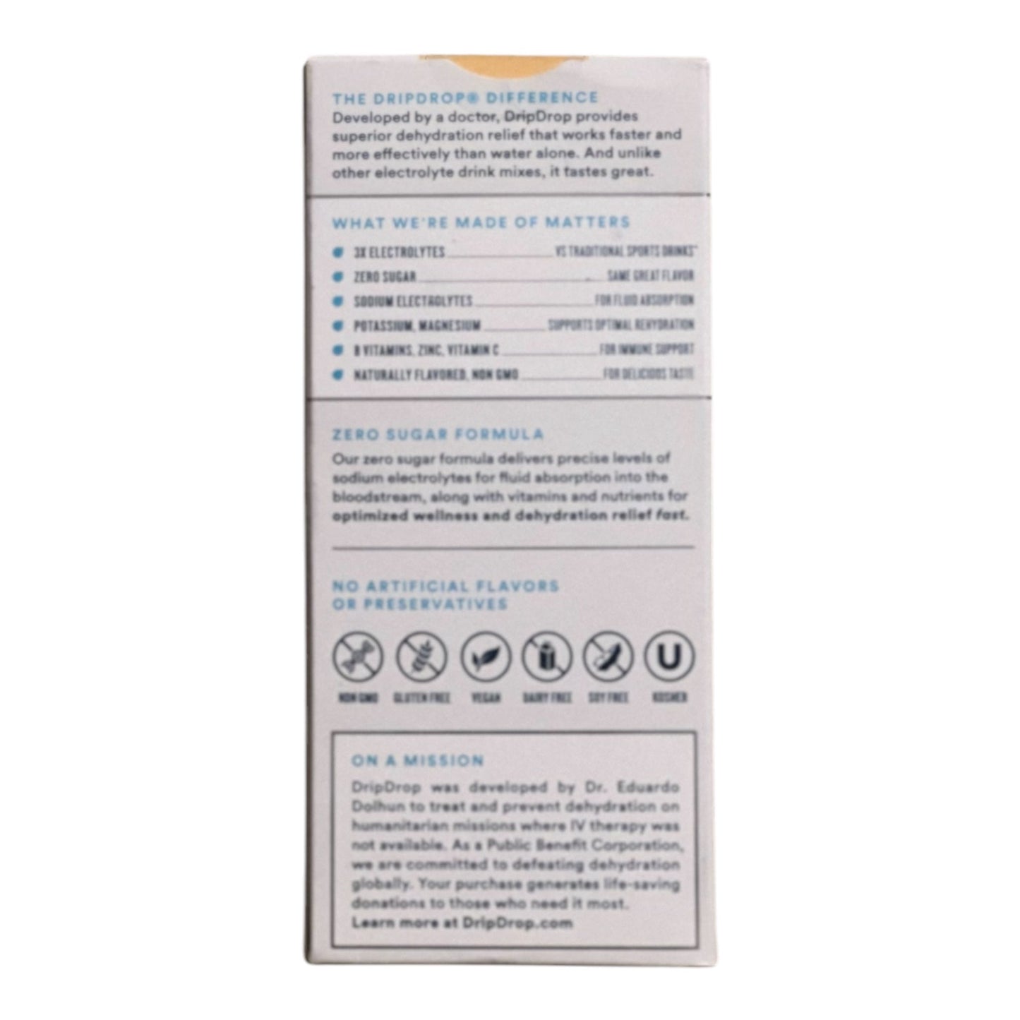 DripDrop Electrolyte Powder Sticks - Passion Fruit & Lemon Lime - Exp. 05/25