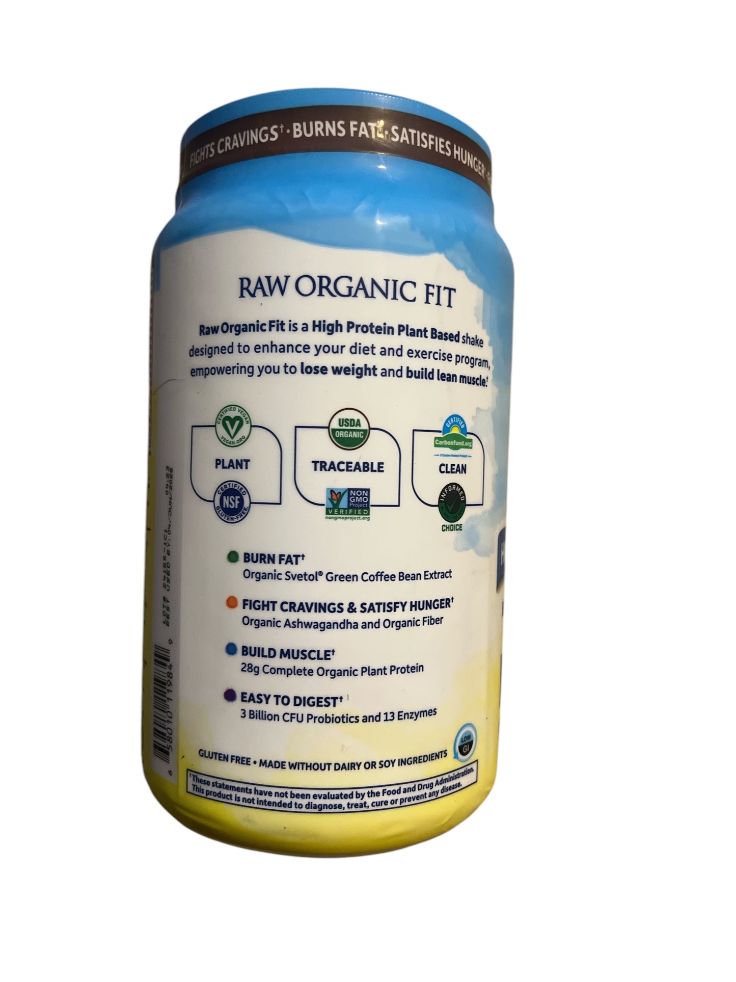 RAW Organic Fit High Protein for Weight Loss | Chocolate | 32.09 oz (910 g) | Exp. 06/04/2026