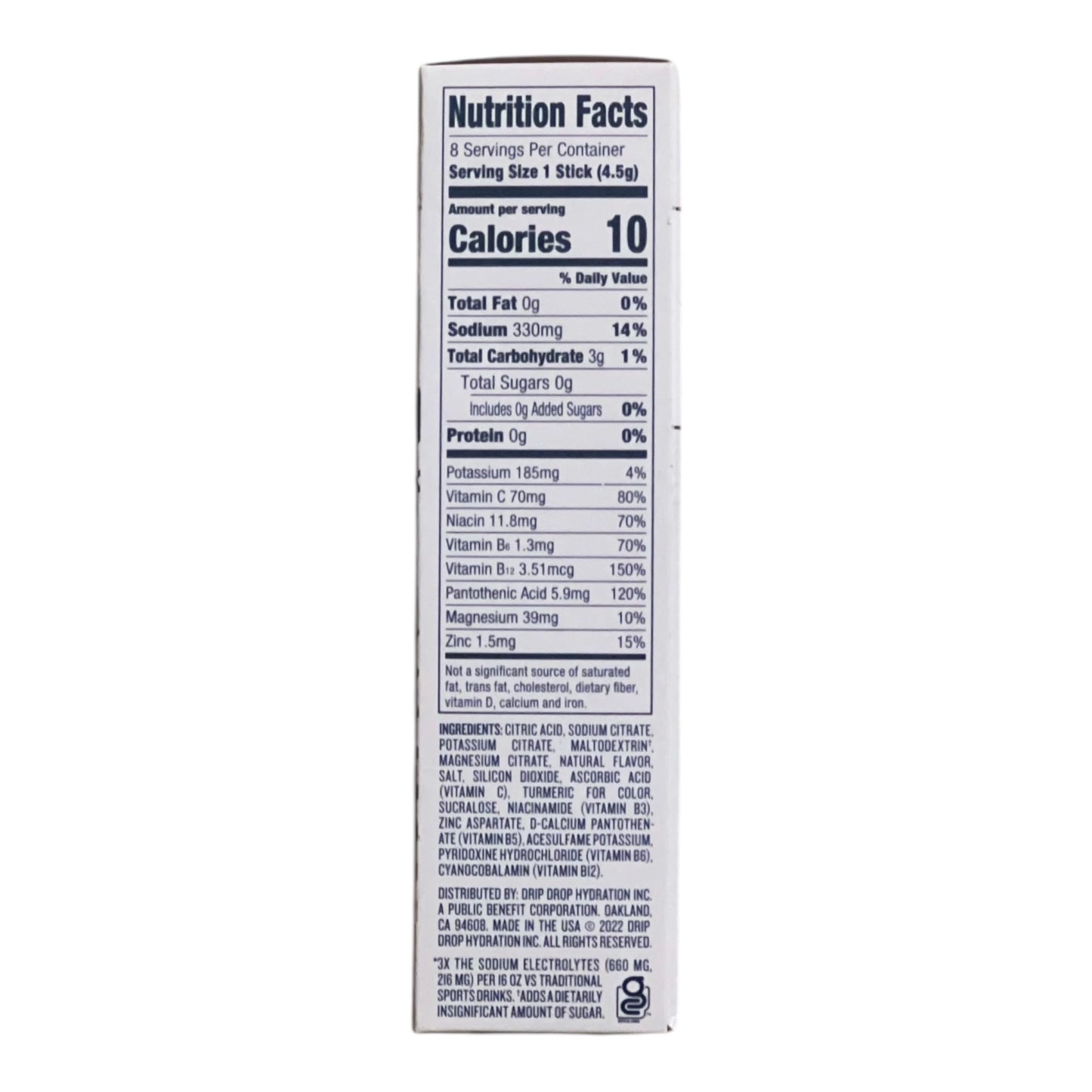 DripDrop Electrolyte Powder Sticks - Passion Fruit & Lemon Lime - Exp. 05/25