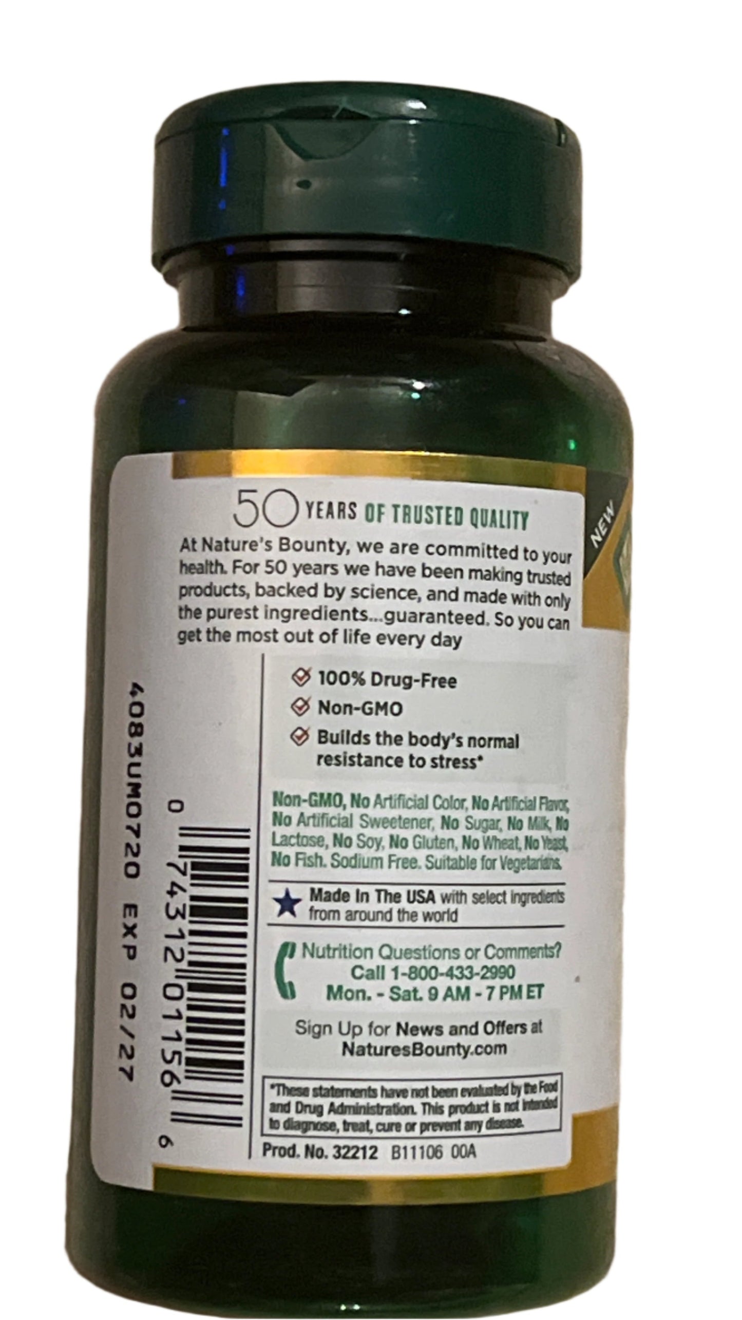 Nature's Bounty Rhodiola 400mg Stress Relief - Mental Fatigue Support, 30 Caplets - Bazrify