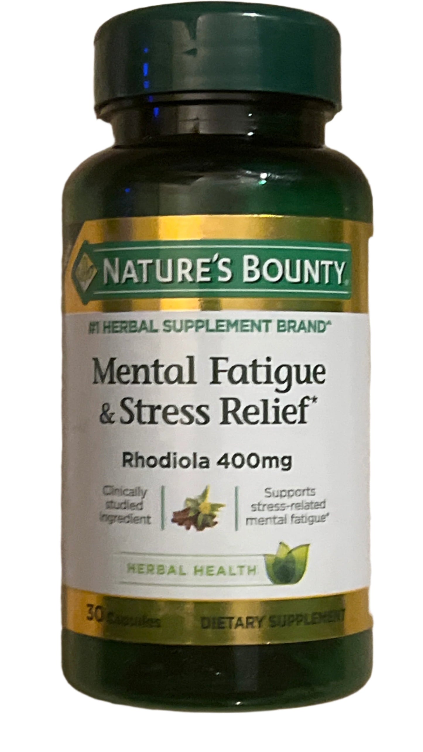 Nature's Bounty Rhodiola 400mg Stress Relief - Mental Fatigue Support, 30 Caplets - Bazrify