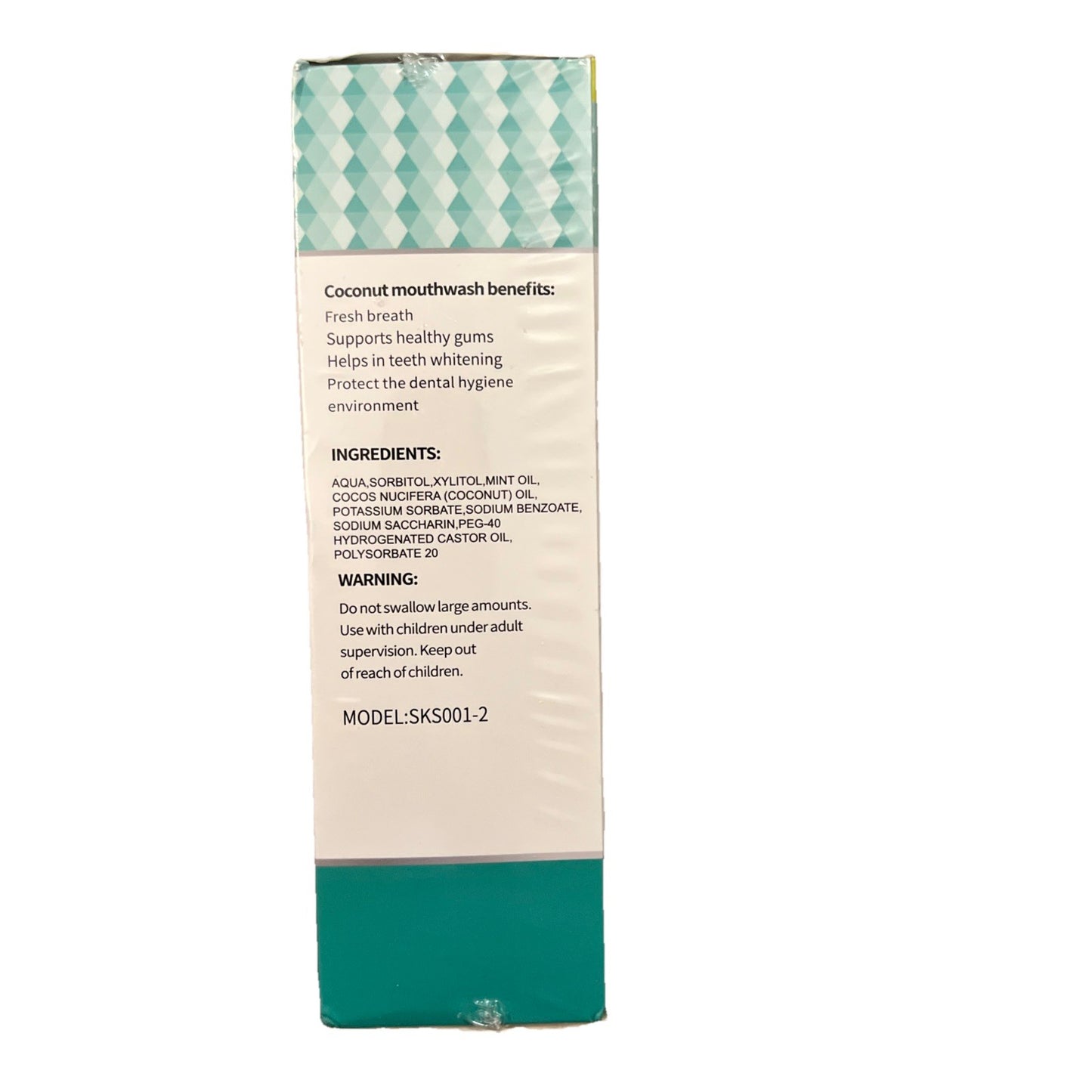 Coconut Mint Whitening Mouthwash, Fresh Breath 8 oz