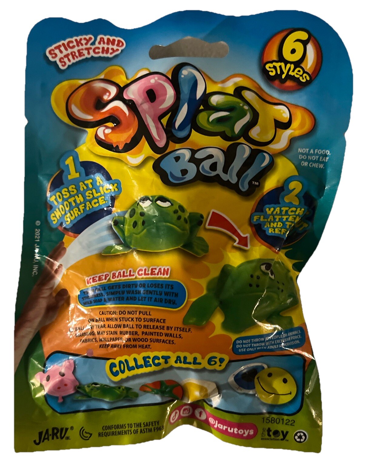 Splat Ball Squishy Happy Face Stress Relief Toy - JA-RU