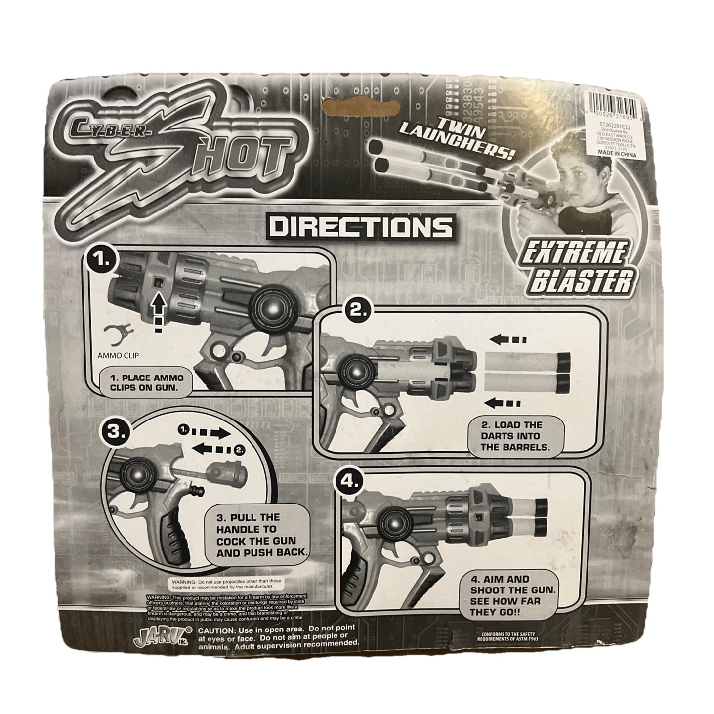 Cyber Shot Foam Dart Gun Blaster Twin Launcher Toy