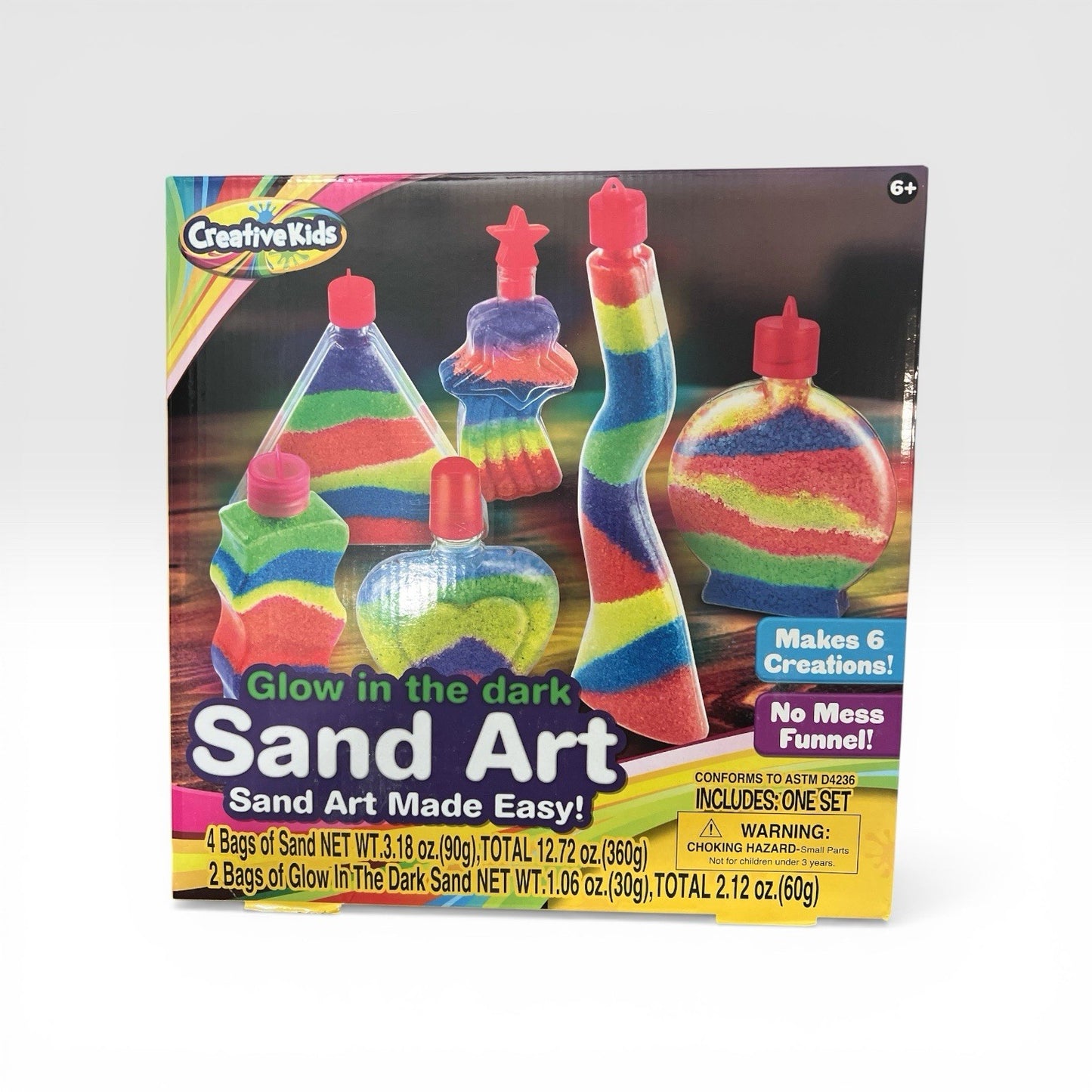 Glow in the Dark Sand Art Kit - DIY Craft for Kids 6+