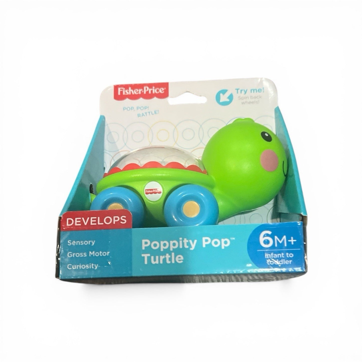 Poppity Pop Turtle Ball Toy, Infant Push Toy | Fisher-Price
