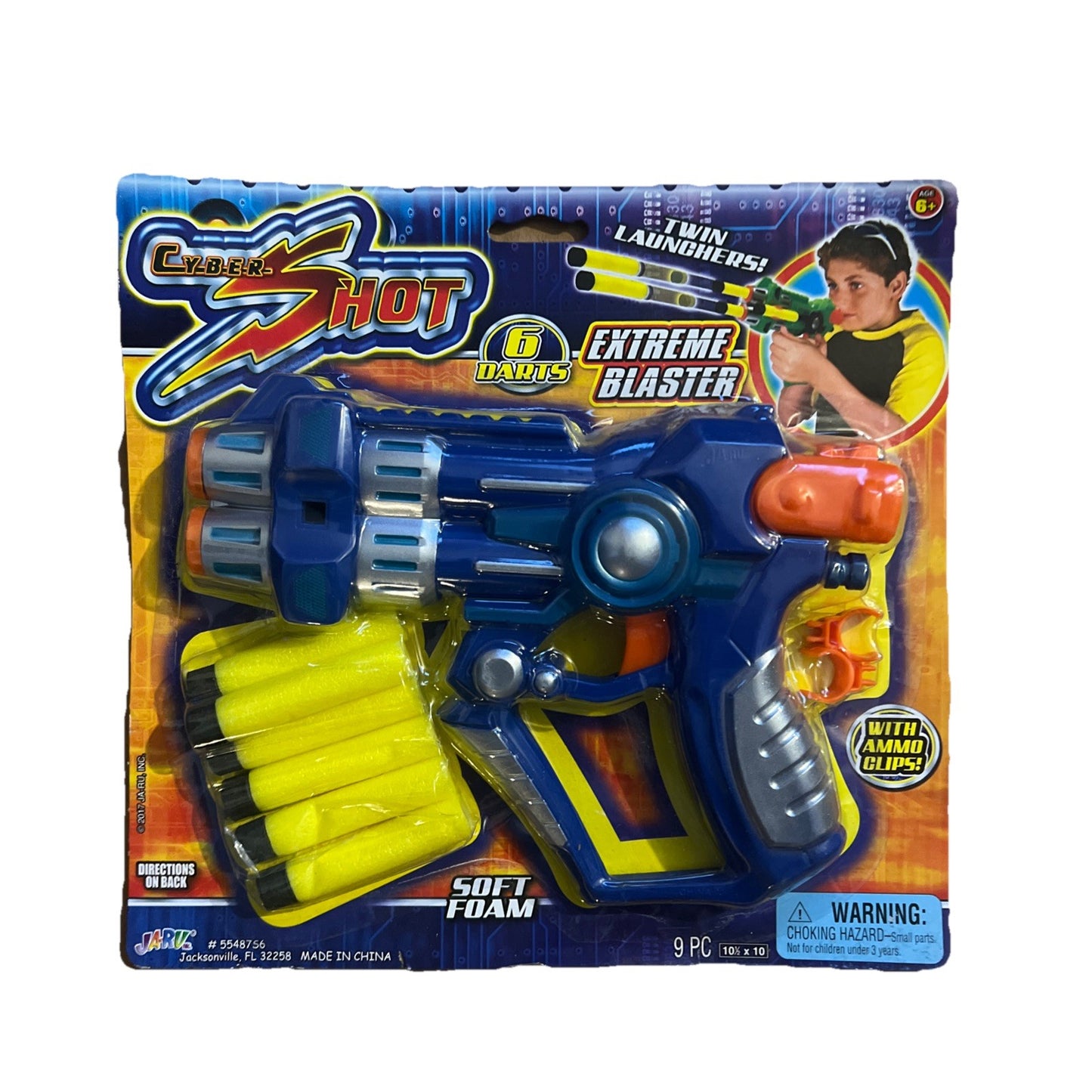 Cyber Shot Foam Dart Gun Blaster Twin Launcher Toy