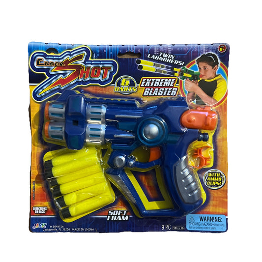 Cyber Shot Foam Dart Gun Blaster Twin Launcher Toy