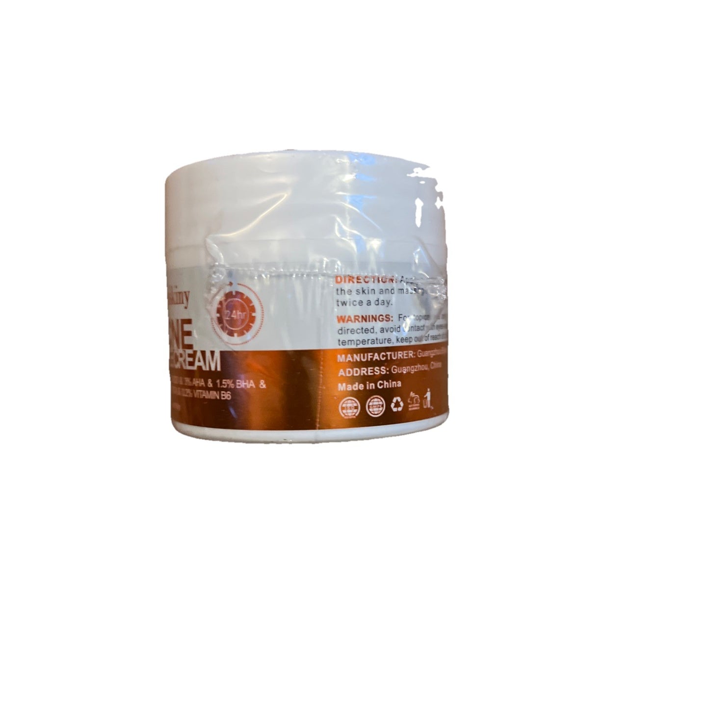 Acne Face Cream with AHA & BHA – 3.53 oz Spot Treatment