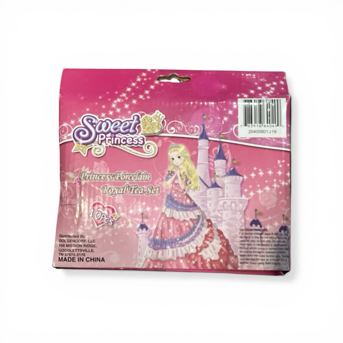 Porcelain Princess Tea Set 10-Piece Kids Pretend Play Toy
