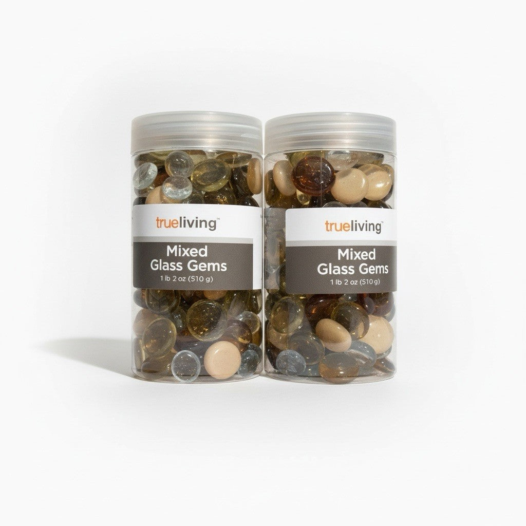 Mixed Glass Gems 2-Pack Vase Fillers and Craft Stones