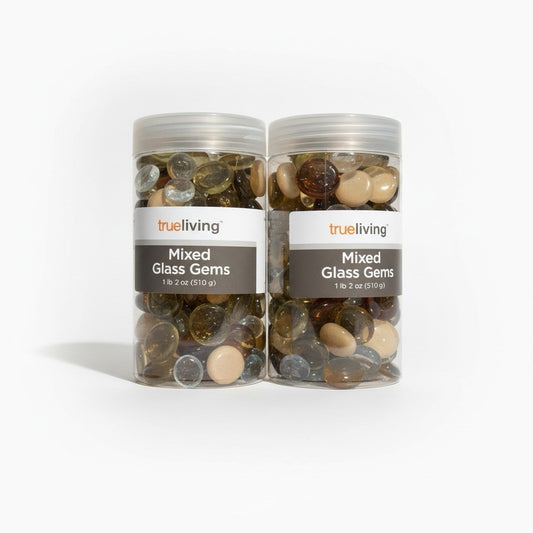 Mixed Glass Gems 2-Pack Vase Fillers and Craft Stones