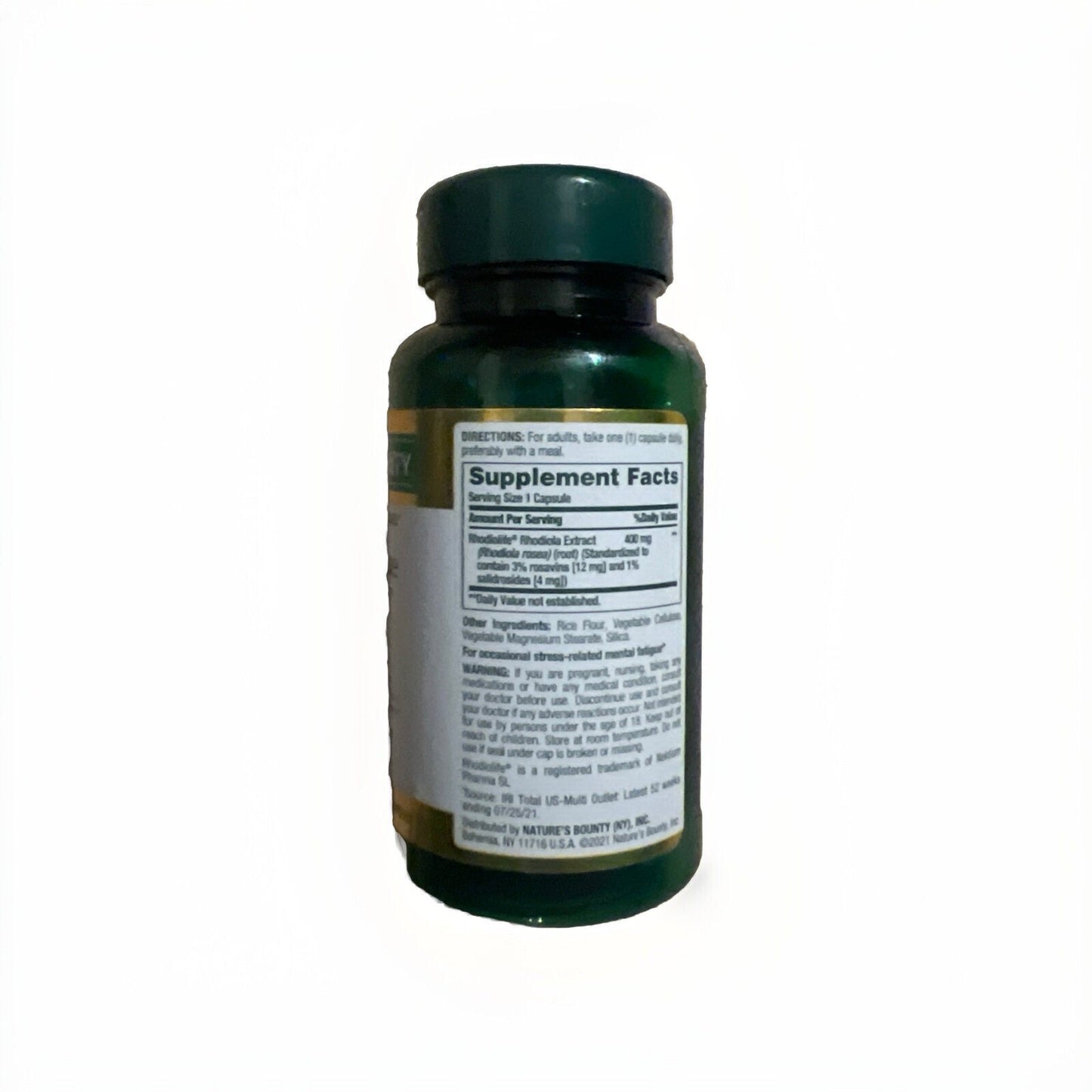Rhodiola 400mg Stress Relief Capsules - Nature's Bounty