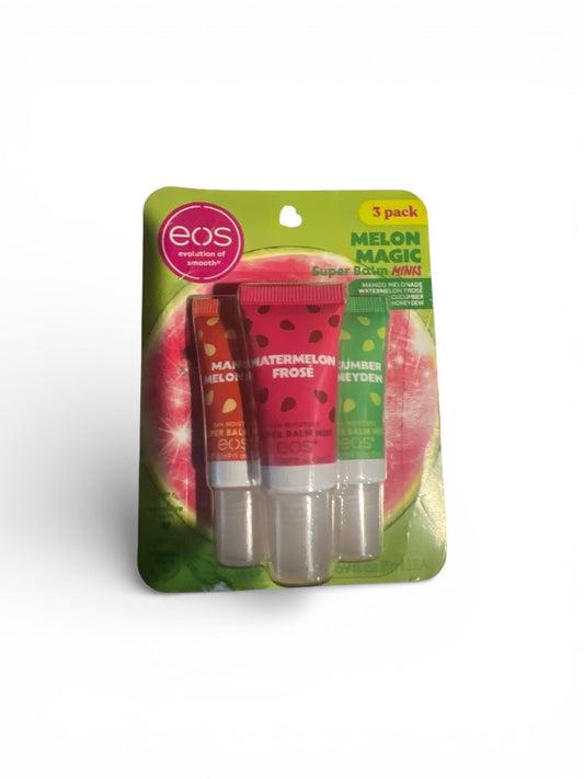 eos 24H Moisture Lip Balm Minis 3-Pack, Melon Magic