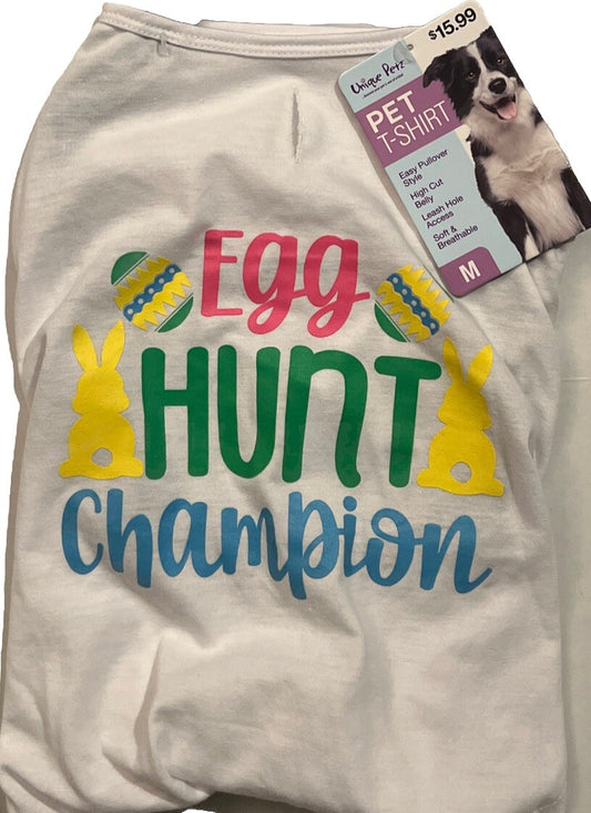Easter Dog T-Shirt Medium - Egg Hunt Champion - Unique Petz
