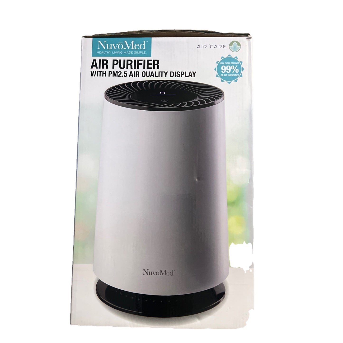 NUVOMED Room Air Purifier with PM2.5 Air Quality Display