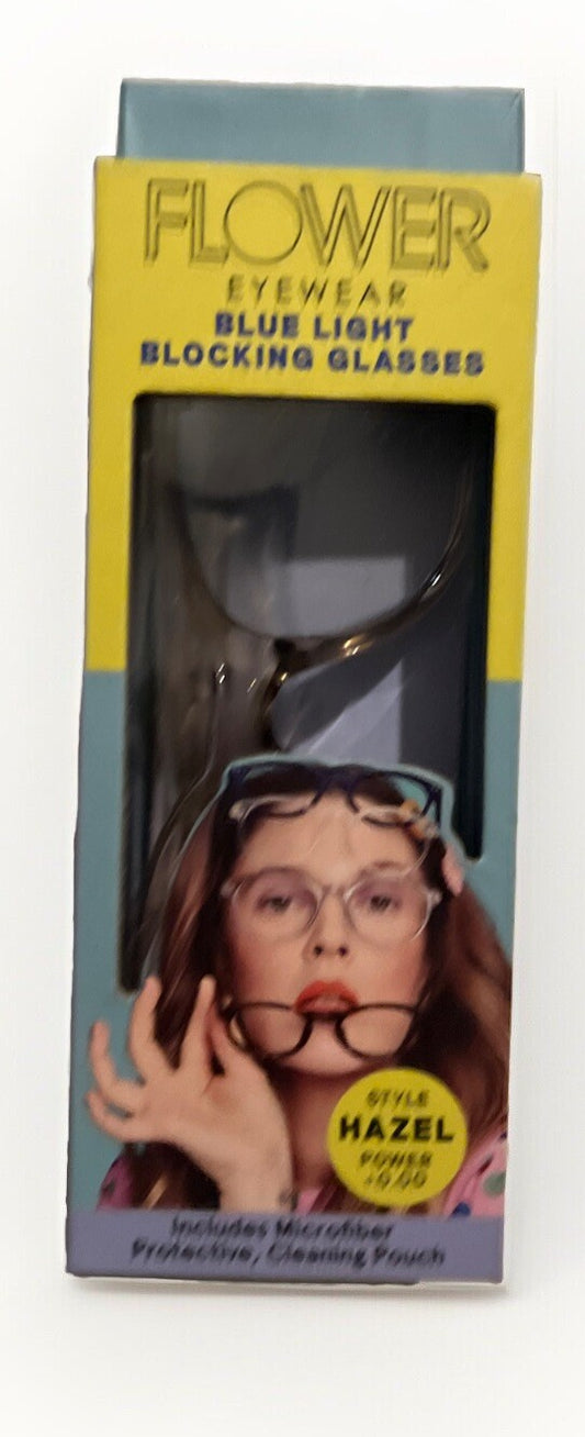 Flower Eyewear Blue Light Blocking Glasses Hazel Style Crystal Blush