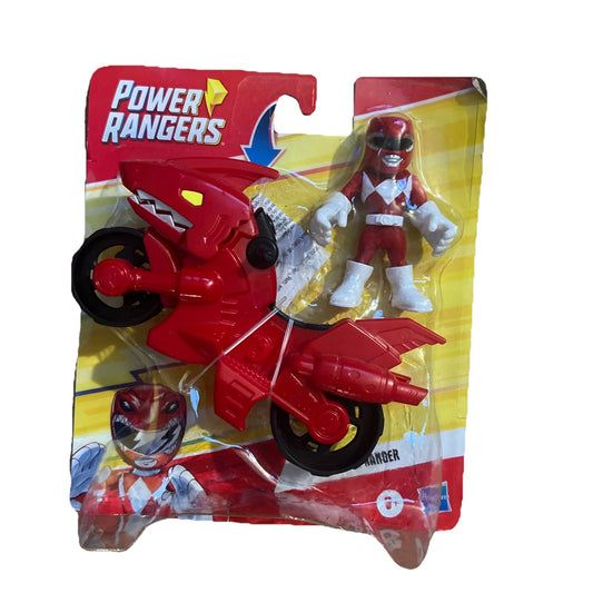 Power Rangers Red Ranger with Shark Cycle 5-Inch Figure