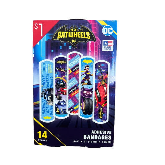 DC Batwheels Kids Bandages 2 Pack 14 Ct Adhesive Bandaids