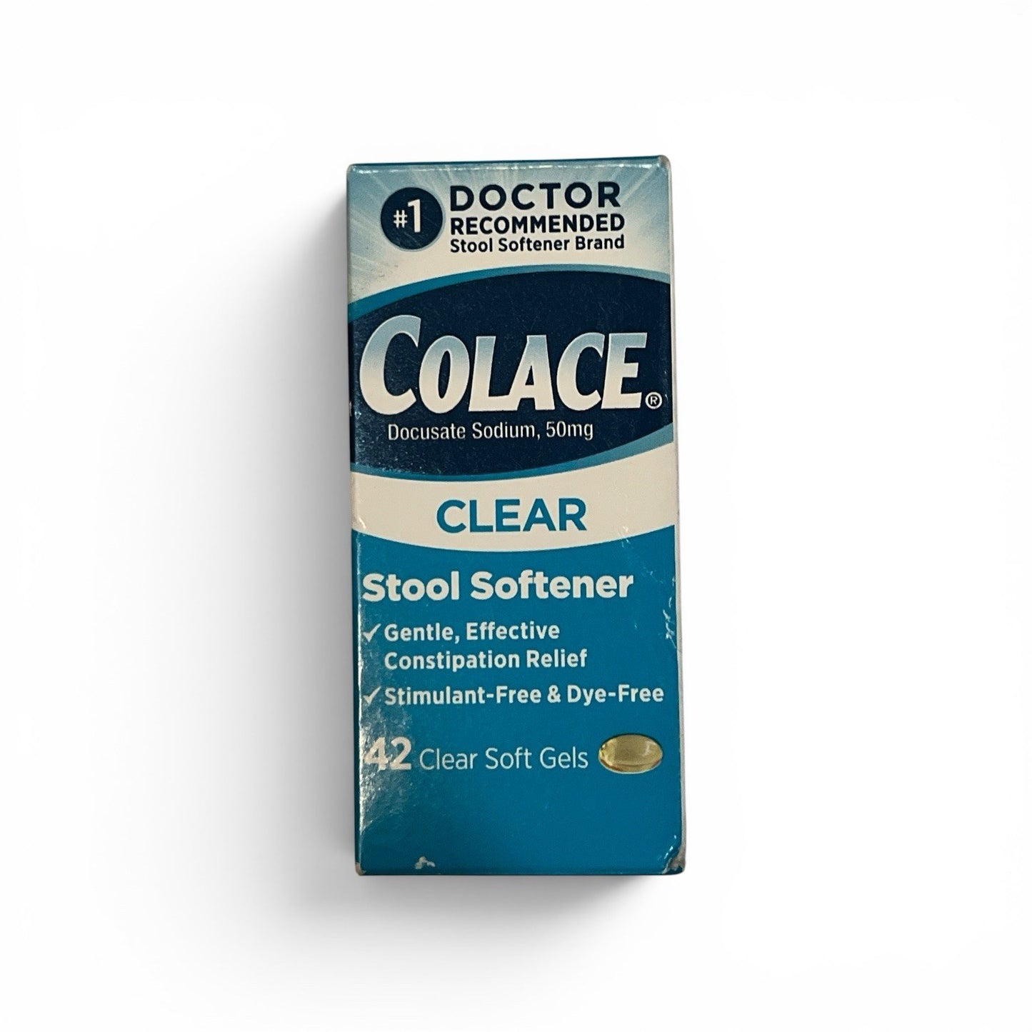 Colace Stool Softener 50mg 42 Softgels Constipation Relief