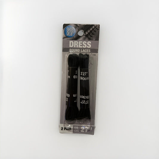 Black Dress Shoelaces 27" Round | 2 Pairs | Shoe Gear