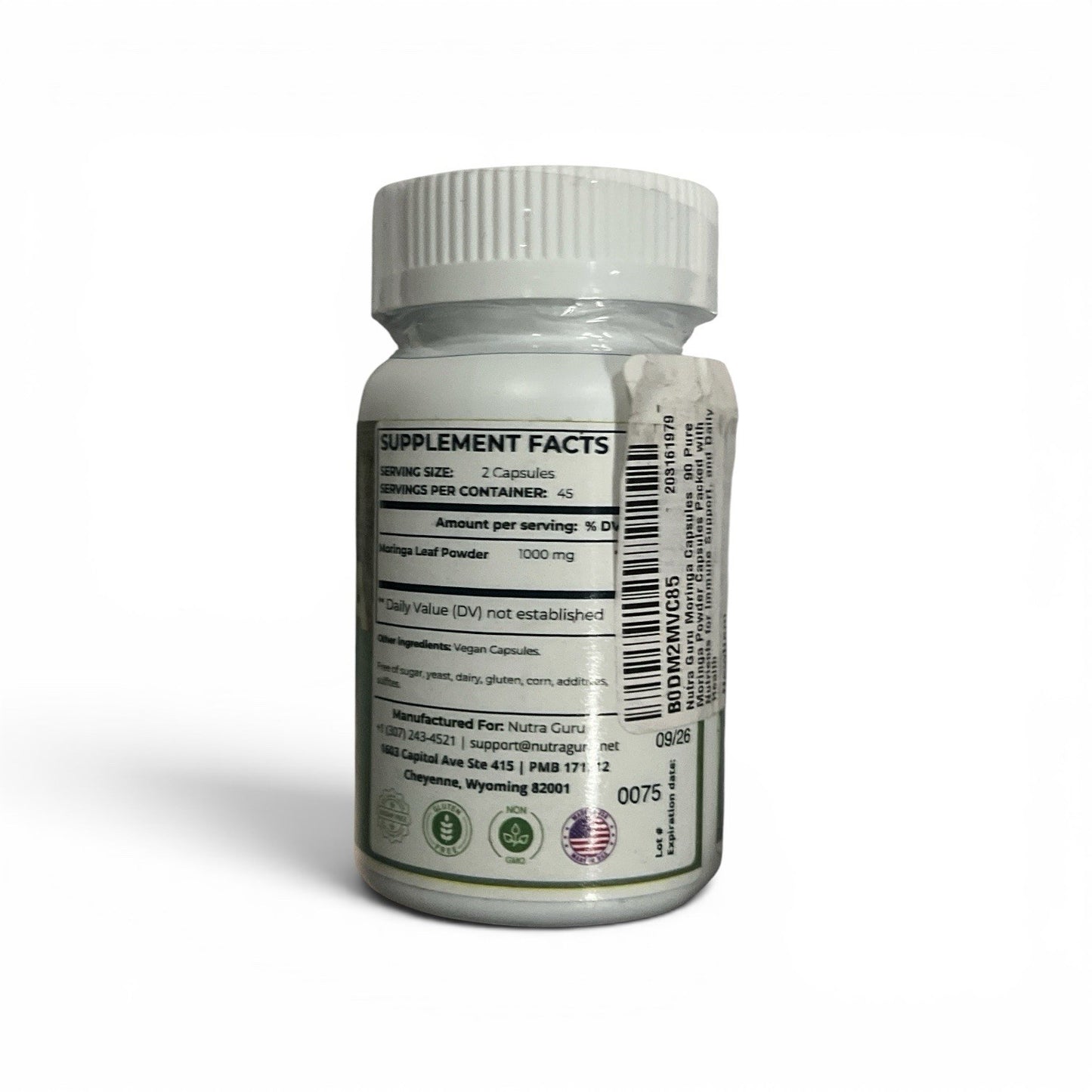 Moringa Supplement 90 Capsules Natural Wellness - Nutra Guru