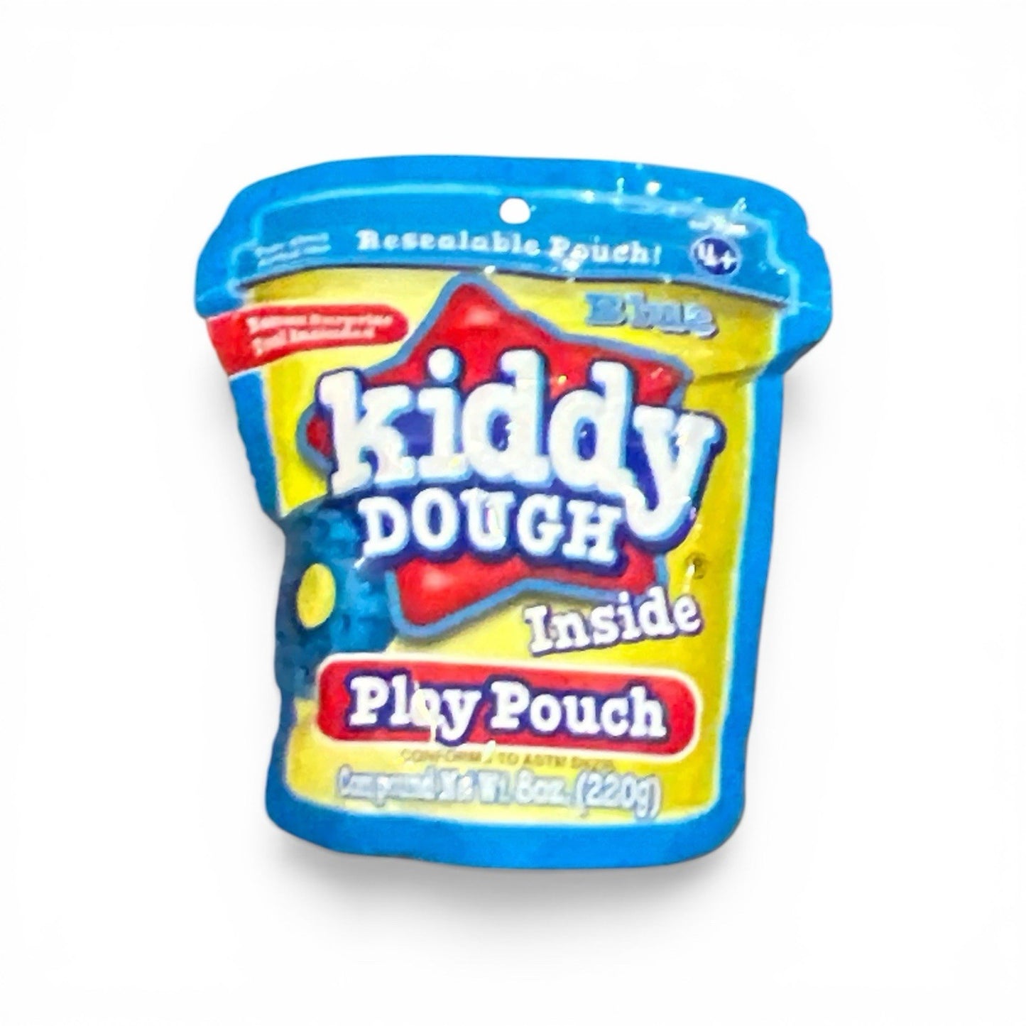 Kiddy Dough Blue Play Pouch 8oz with Surprise Tool