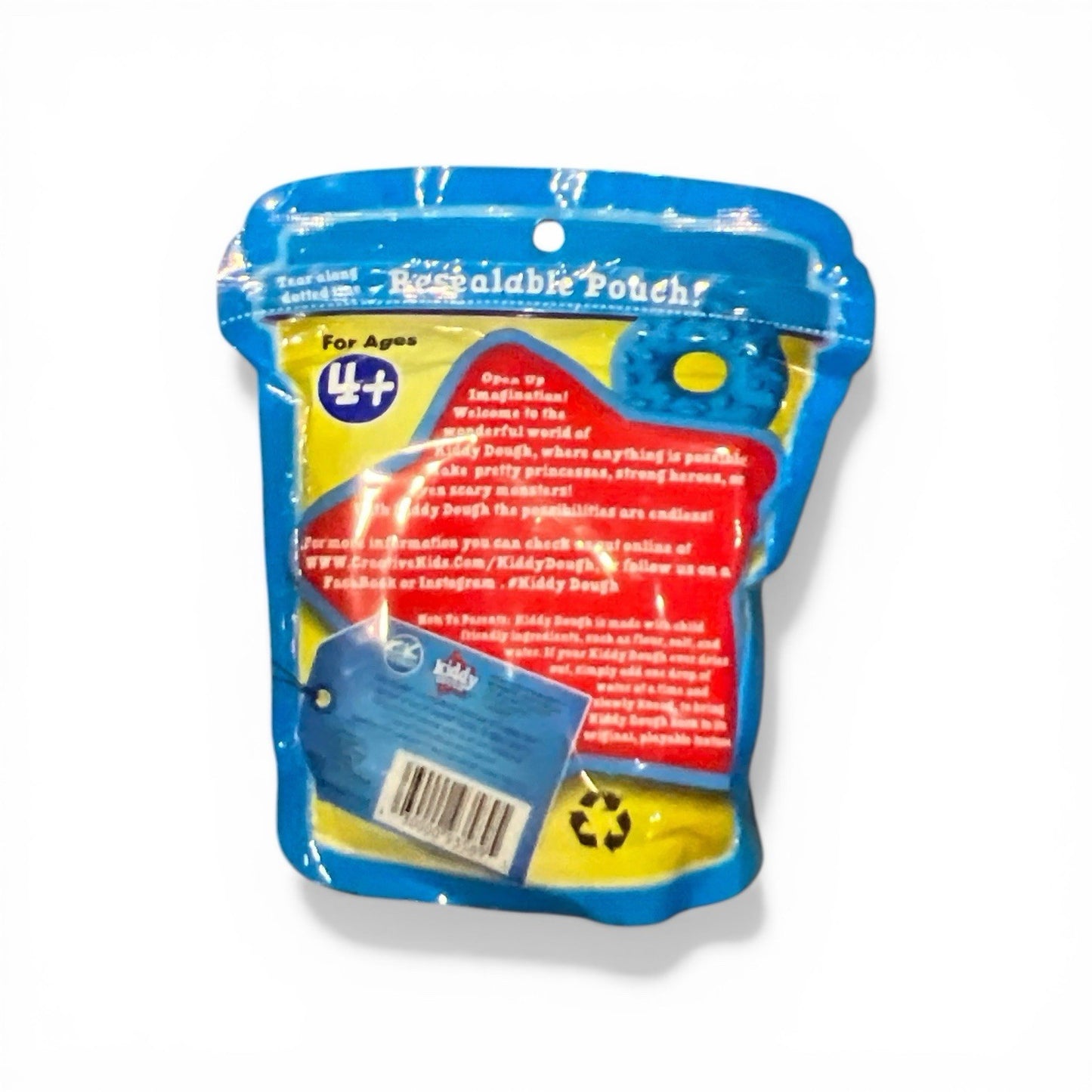 Kiddy Dough Blue Play Pouch 8oz with Surprise Tool