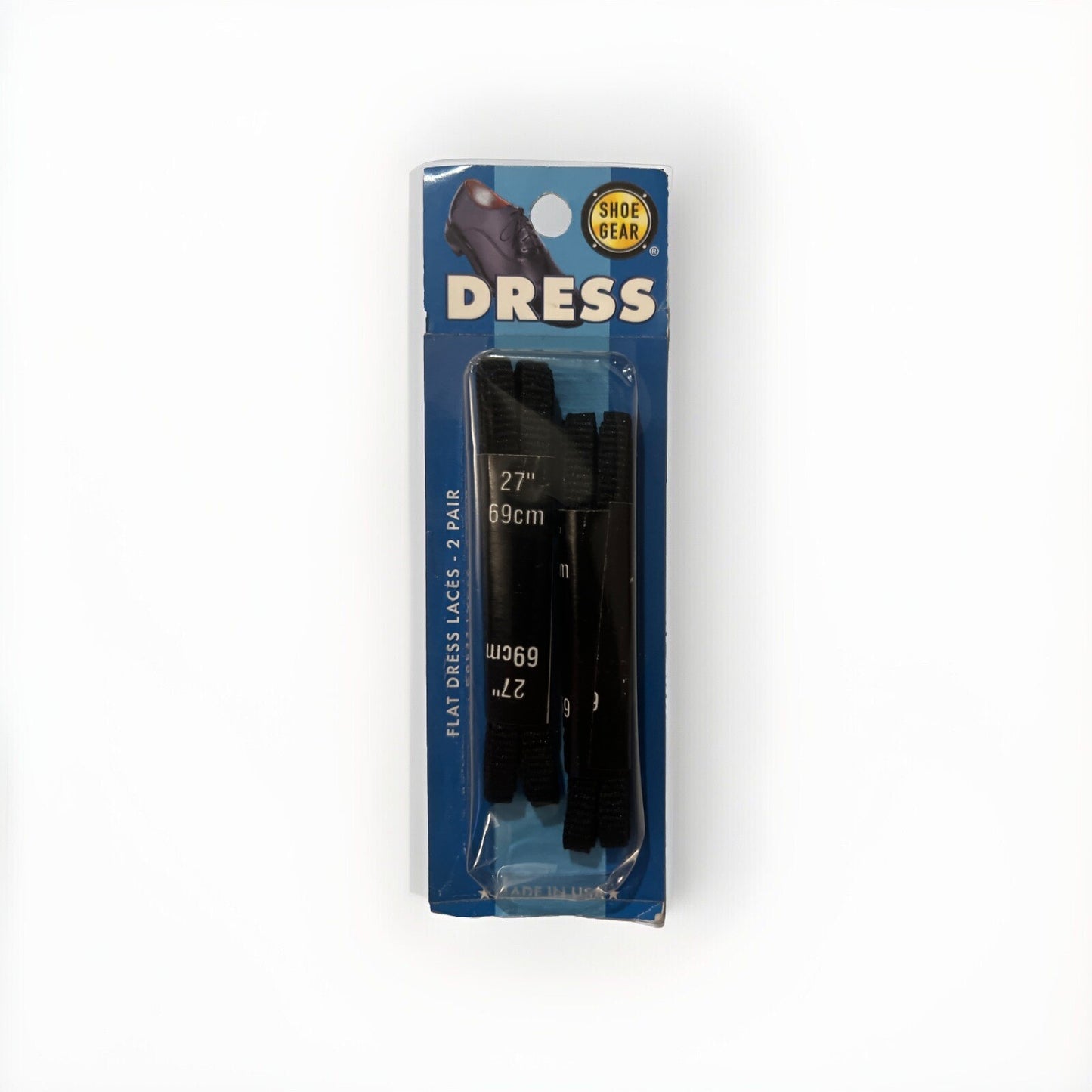 Flat Dress Shoe Laces 27in, Black 2 Pairs - Shoe Gear