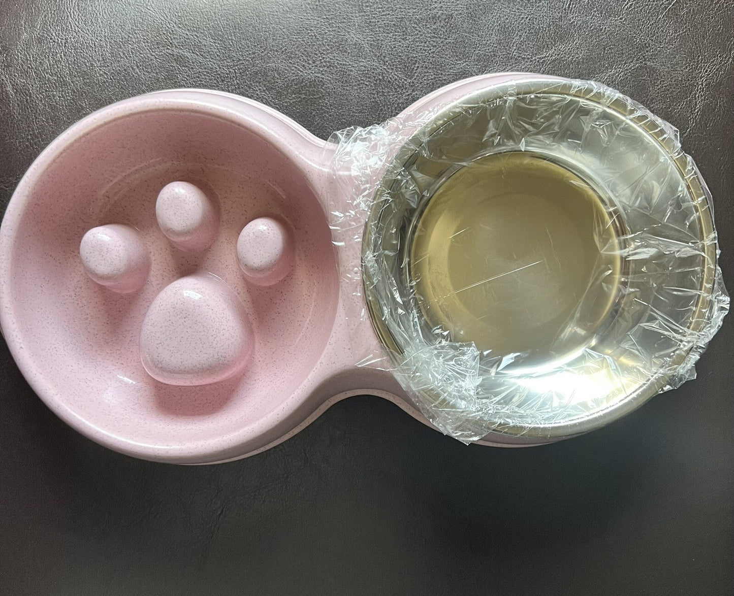 Slow Feeder Dog Bowl & Water Bowl Set, Pink, 2-Piece