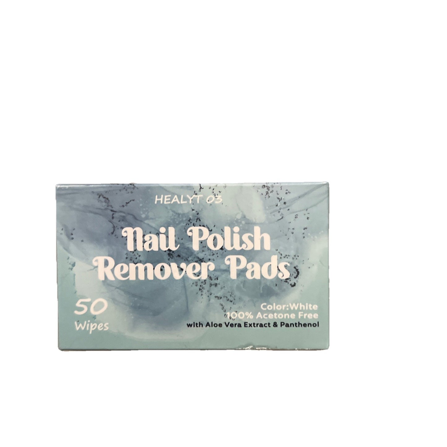 Acetone-Free Nail Polish Remover Pads, 50-Pack with Aloe