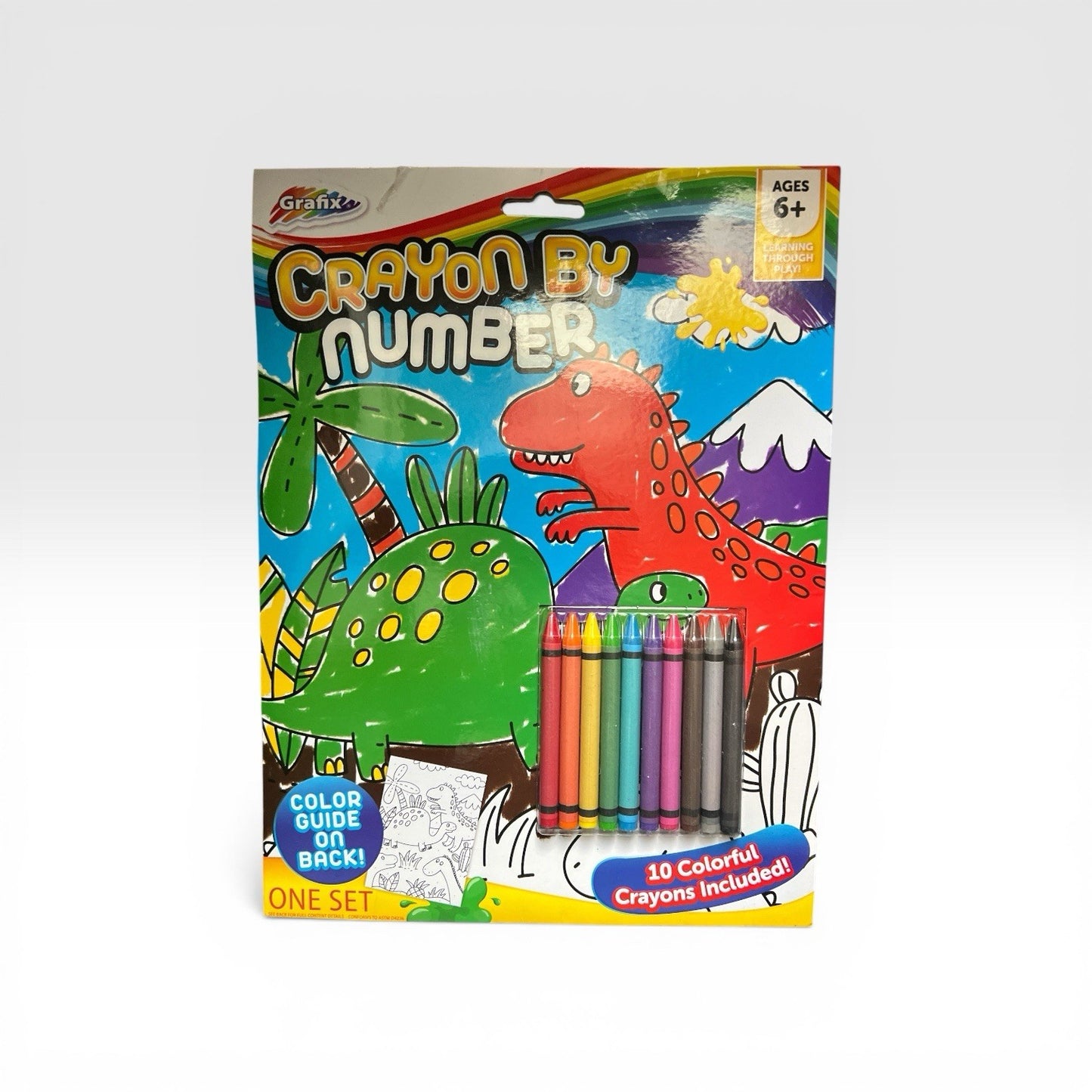 Crayon by Number Coloring Kit, 10 Crayons by Grafix