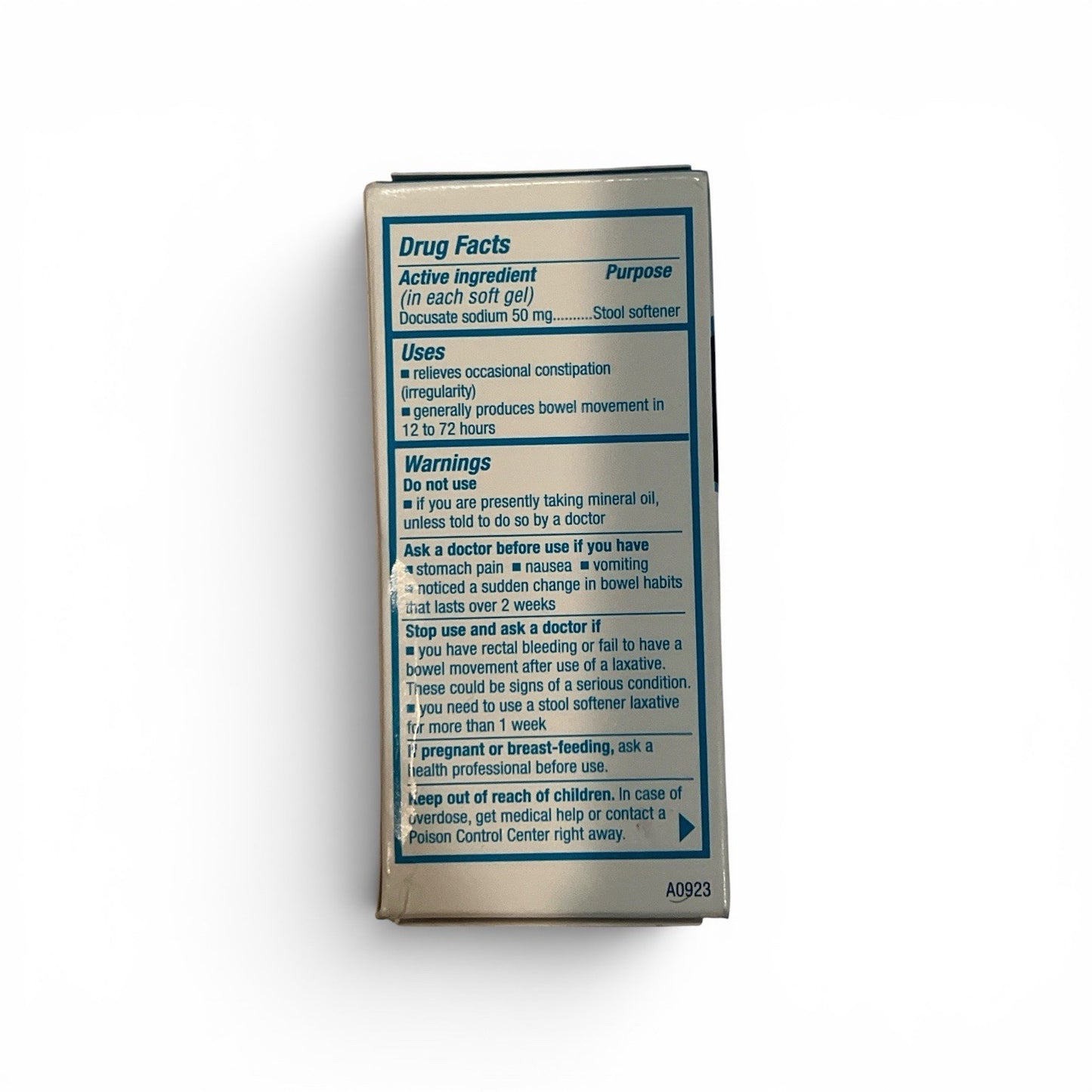 Colace Stool Softener 50mg 42 Softgels Constipation Relief