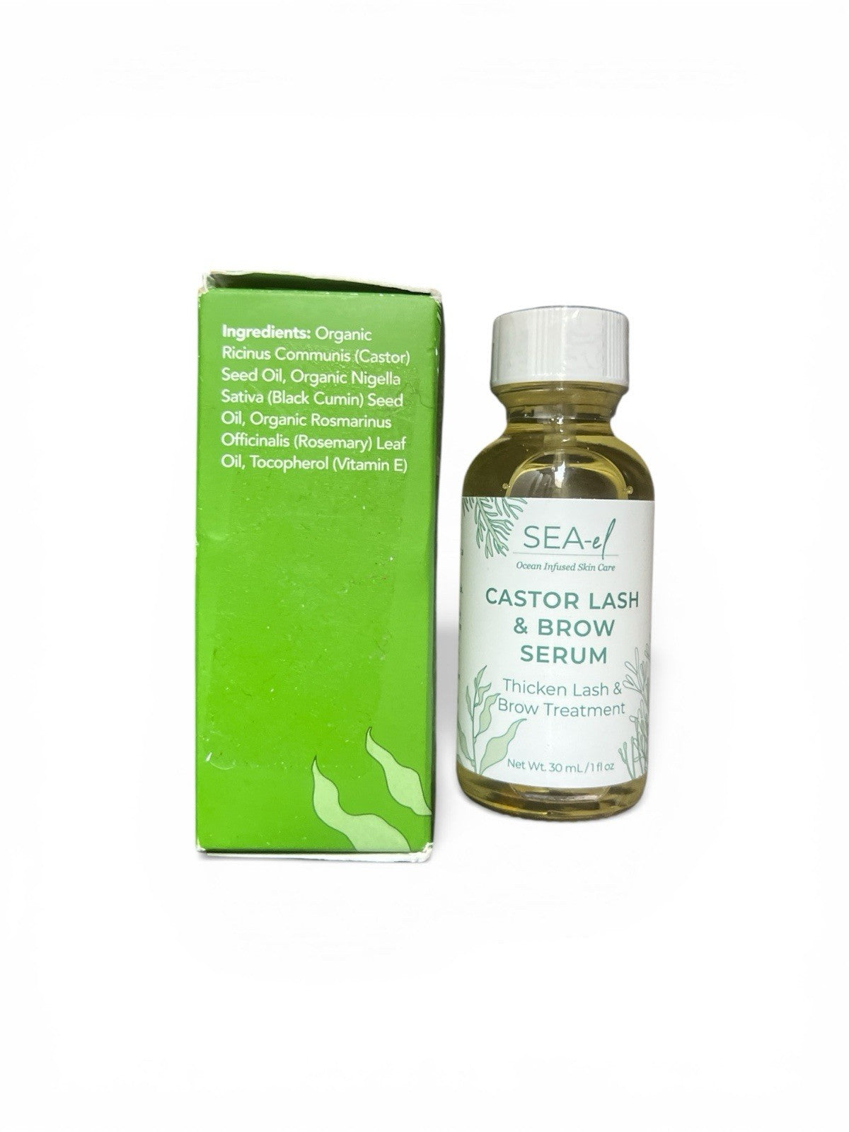 Castor Oil Lash & Brow Serum 30ml - Sea-el Growth Treatment