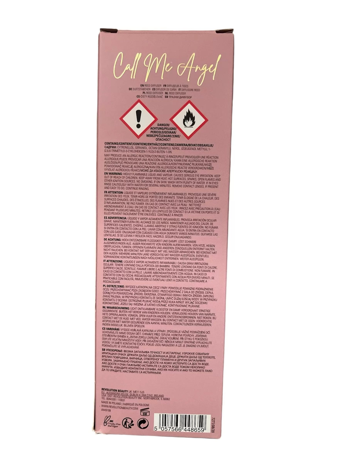 Reed Diffuser, Call Me Angel Fruity Floral - Revolution Home