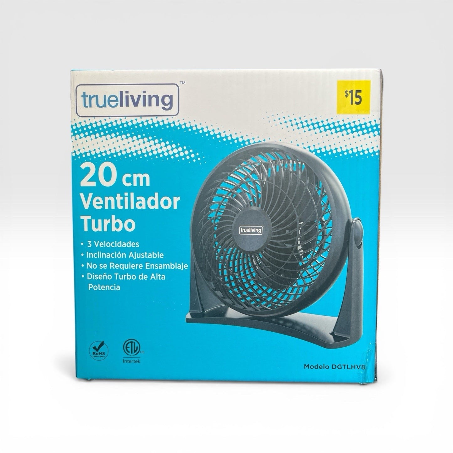 True Living 8 Inch Turbo Fan – Portable High Velocity