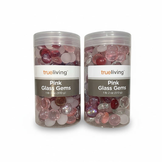 Pink Glass Gems 2-Pack Vase Fillers and Craft Stones