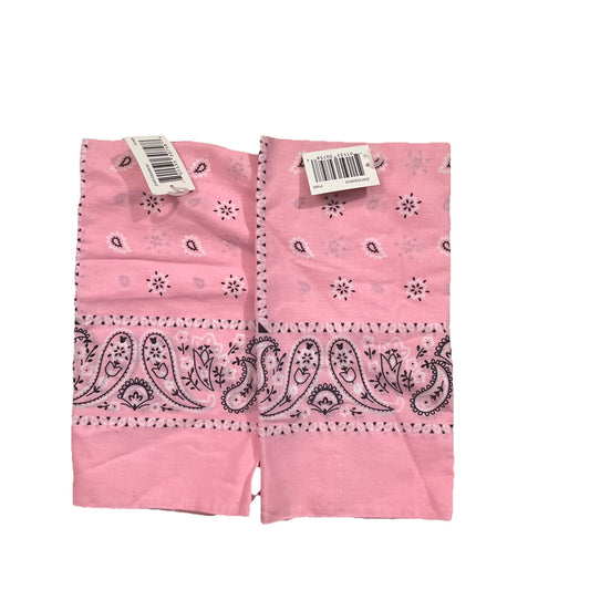 2 Pack Paisley Cotton Bandanas Pink 100% Cotton Versatile Hair and Neck Accessory 20.5 x 20.5 Inch