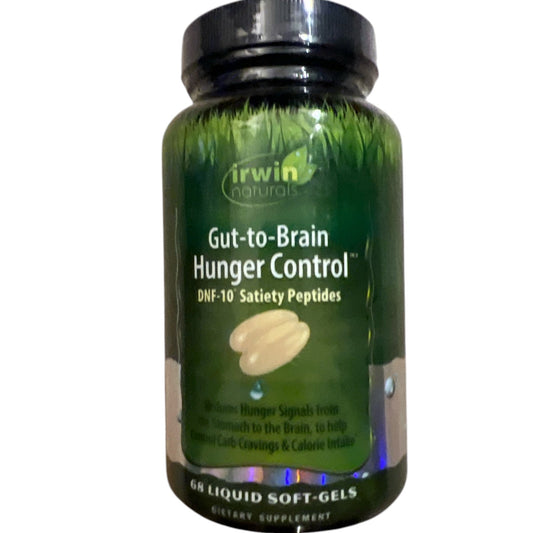 Irwin Naturals Gut-to-Brain Hunger Control - 68 Liquid Softgels, Exp. 05/2025 - Bazrify