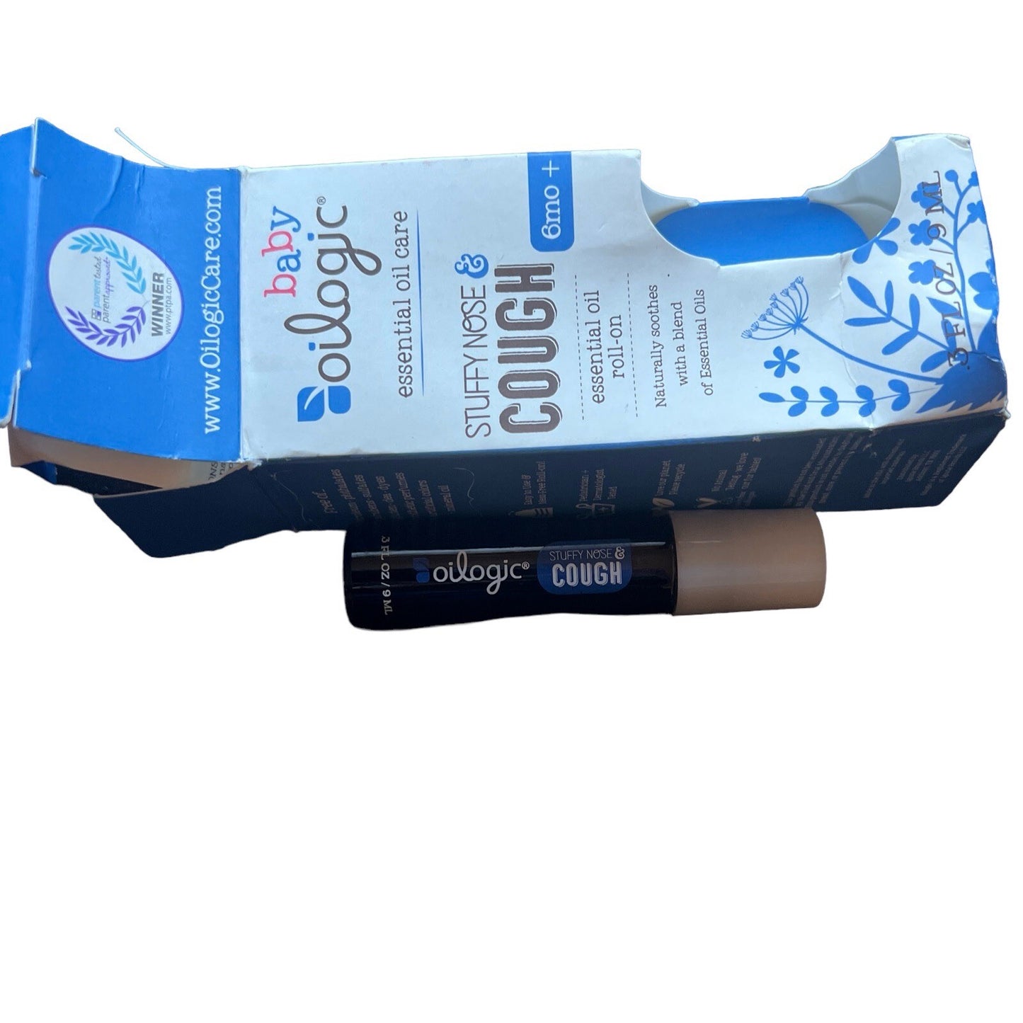 Baby Stuffy Nose & Cough Relief Roll-On - Oilogic 0.2 oz