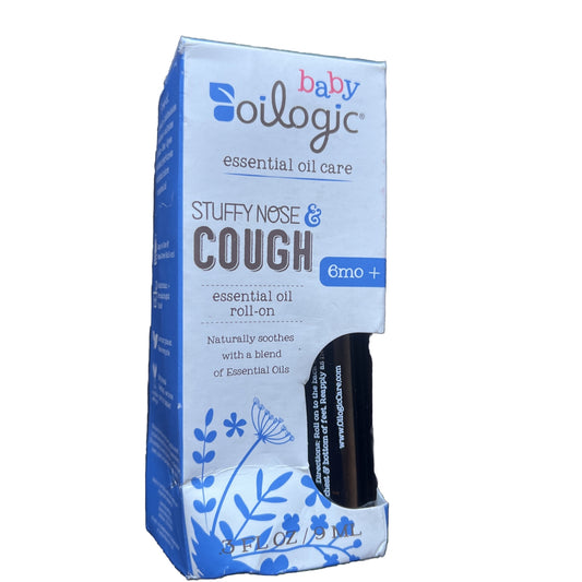 Baby Oilogic Stuffy Nose & Cough Relief Roll-On Essential Oil Blend Safe