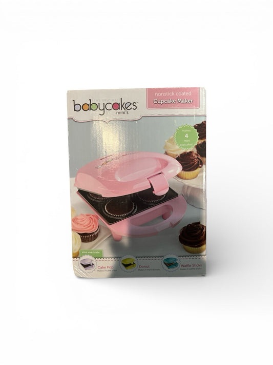 Babycakes Mini Cupcake Maker Pink Nonstick Electric Baking Appliance