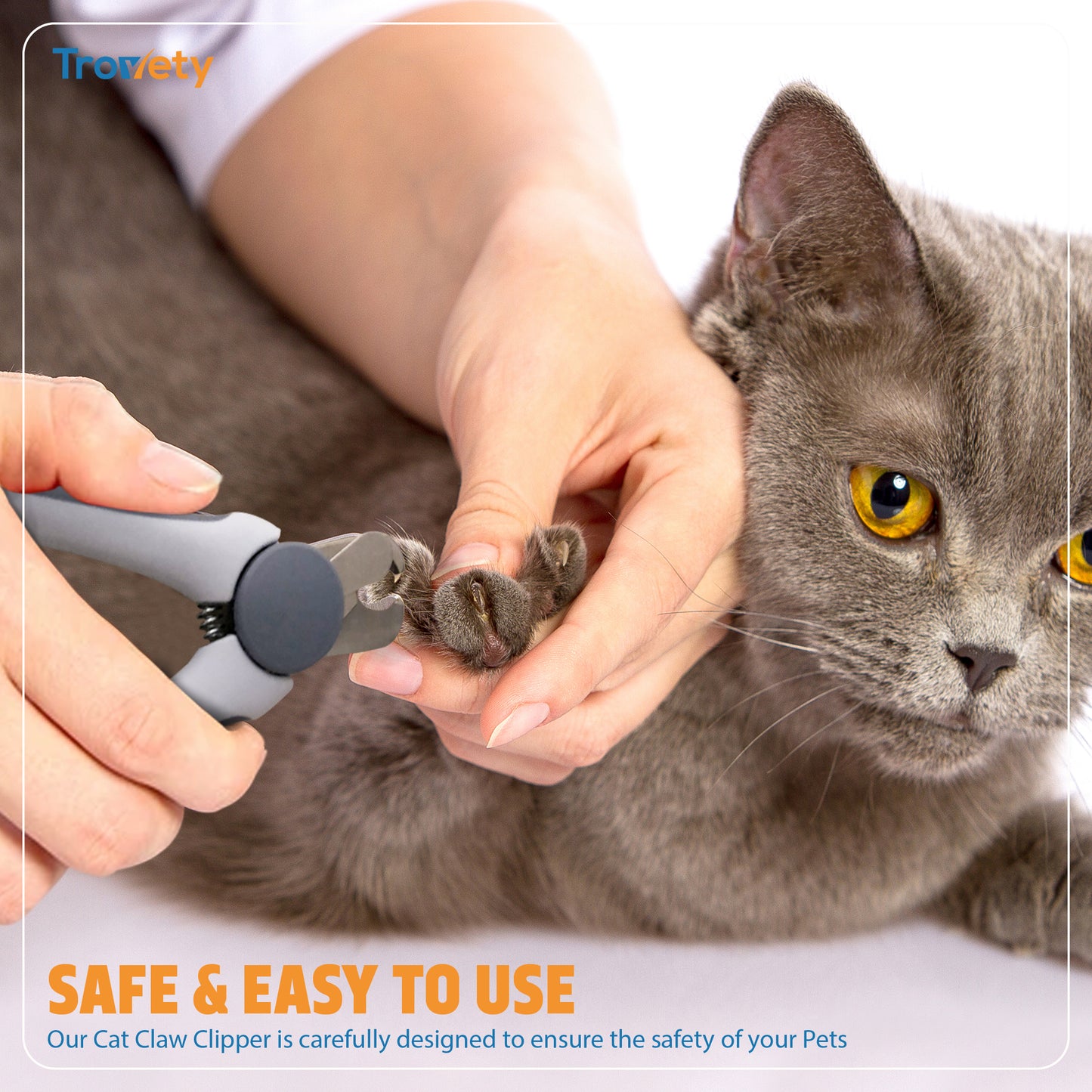 Cat Nail Clippers with Safety Guard, Dog Trimmer - Trovety