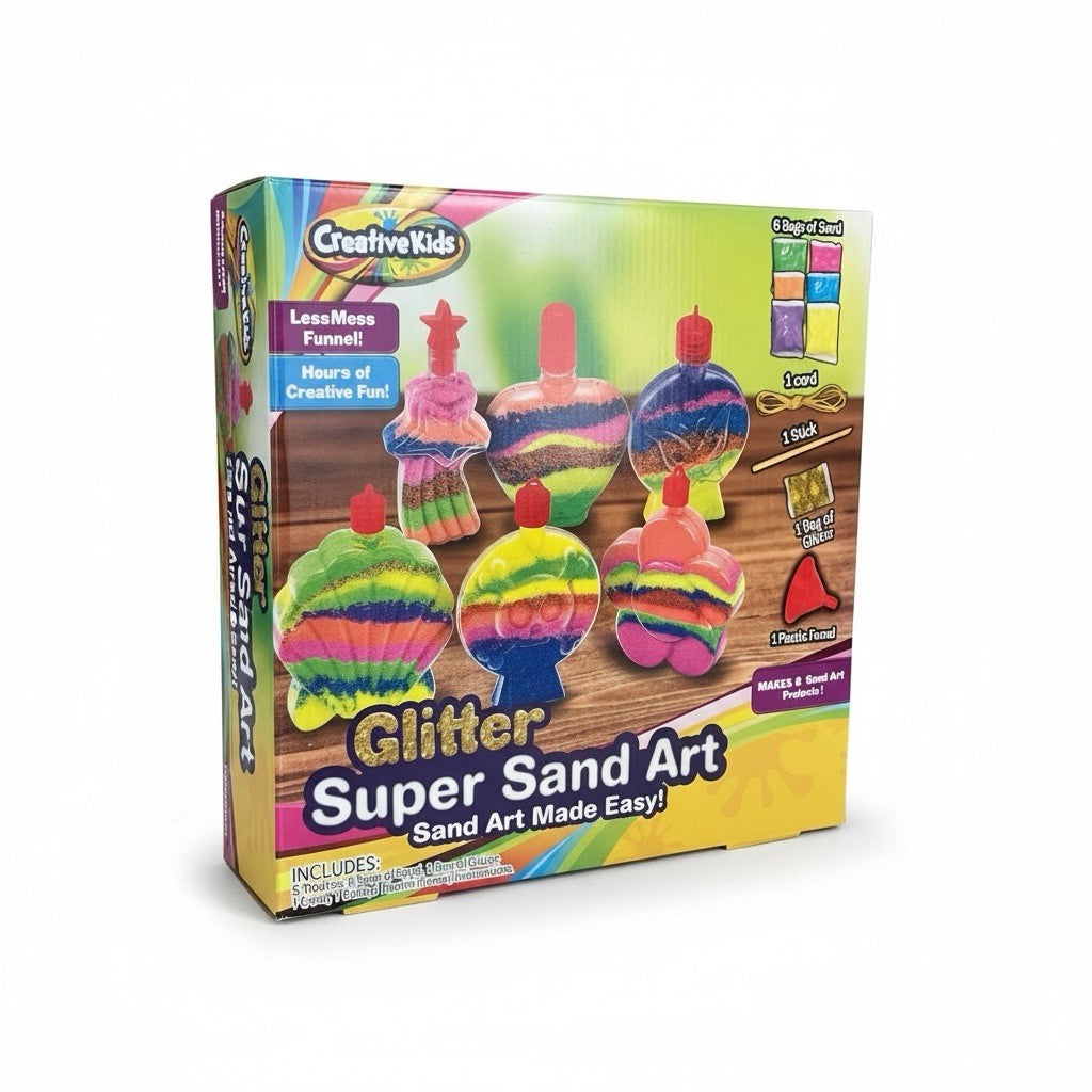 Creative Kids Glitter Sand Art Kit Makes 6 Projects DIY Craft Activity for Ages 6 and Up