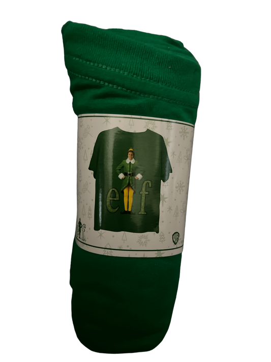 Elf T-Shirt Green with Buddy on Front Adult One Size Fits Most