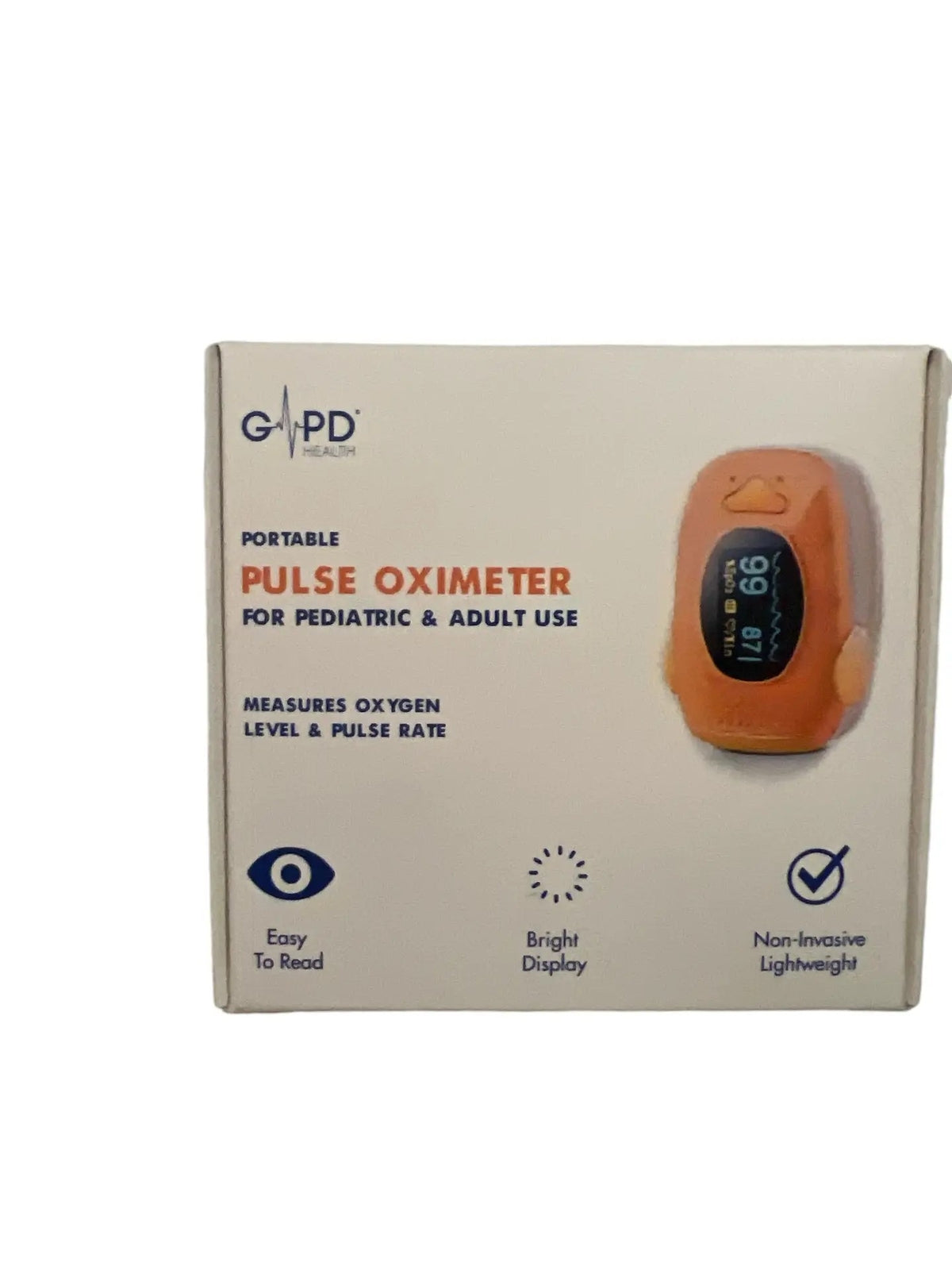 GPD Portable Pulse Oximeter Accurate Oxygen Saturation Pulse Rate Monitor for Adults and Children
