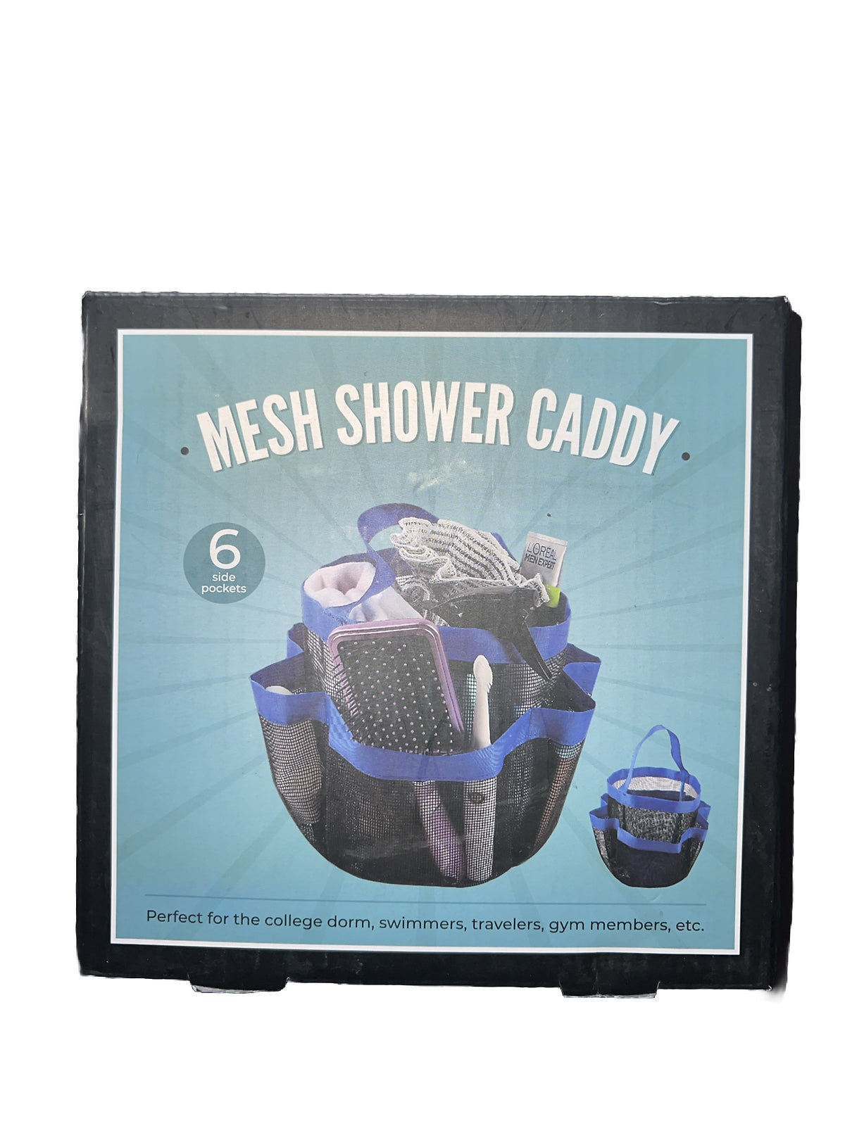 Happy Hour Mesh Shower Caddy 6 Pockets Portable Quick Dry Travel Gym Dorm | Bazrify